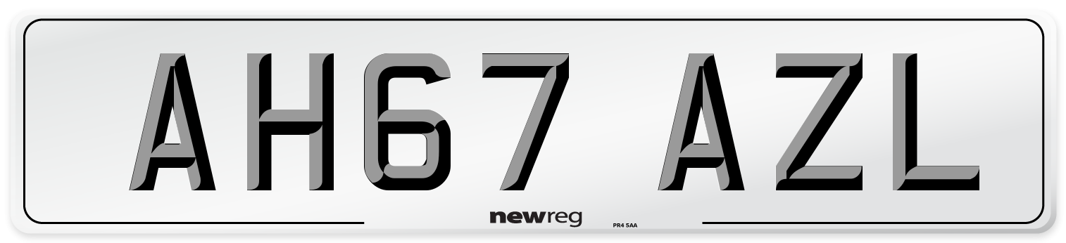 AH67 AZL Number Plate from New Reg